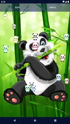 Panda Kawaii Live Wallpaper android App screenshot 0