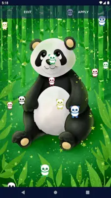 Panda Kawaii Live Wallpaper android App screenshot 1