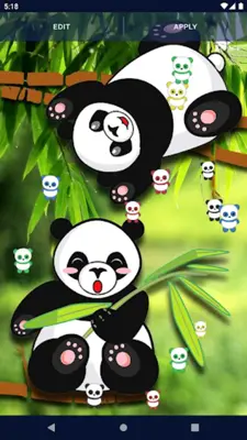 Panda Kawaii Live Wallpaper android App screenshot 4